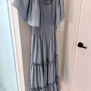 Elegant Blue Maxi Dress